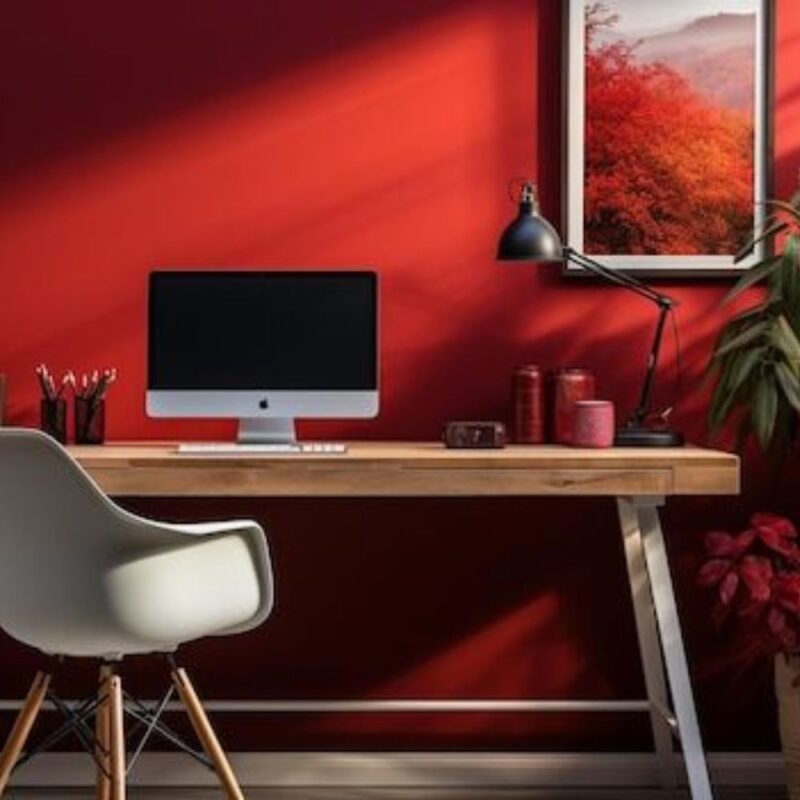 Sử dụng giấy dán tường màu đỏ kích thích sự tập trung