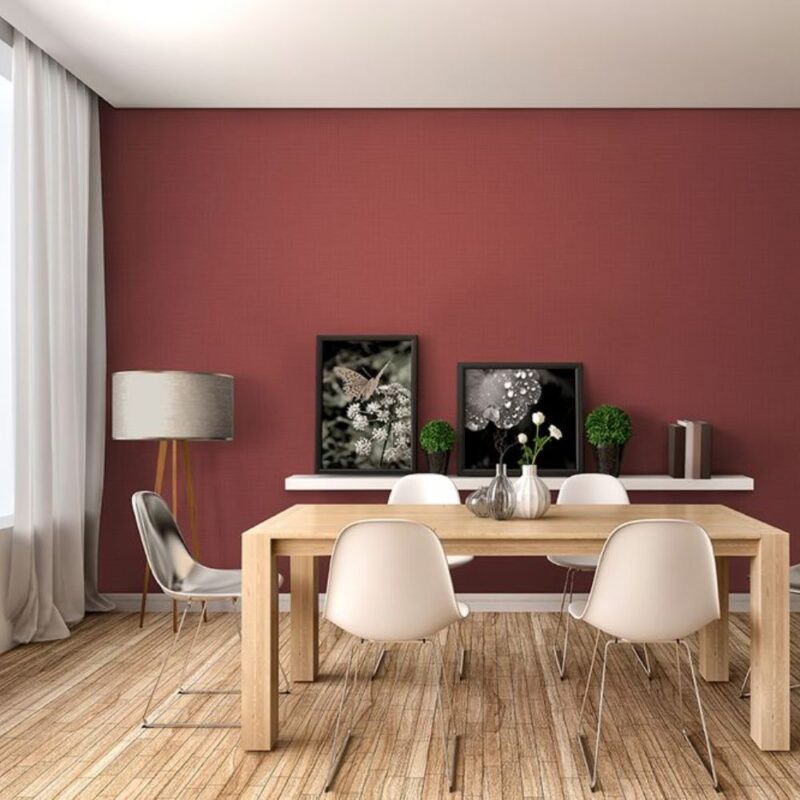 Giấy dán tường Lilycolor K3-353 – Màu đỏ đậm