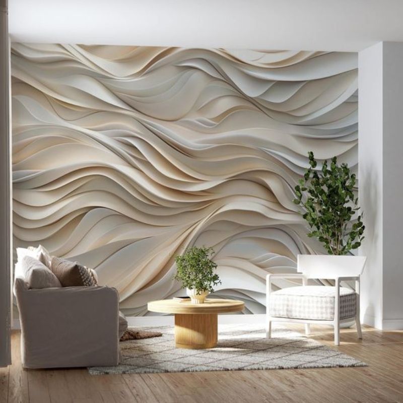 Hiệu ứng chiều sâu sống động từ giấy 3D dán tường 