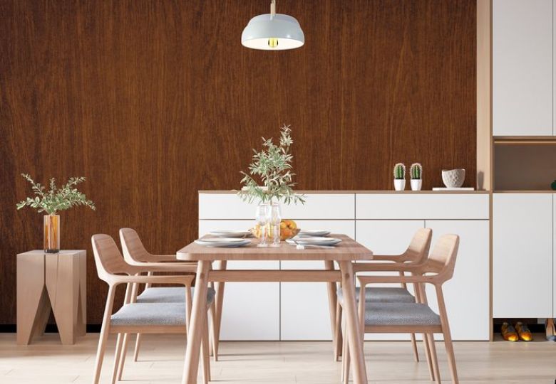 Giấy dán tường Lilycolor 19-032 – Nâu gỗ ấm áp