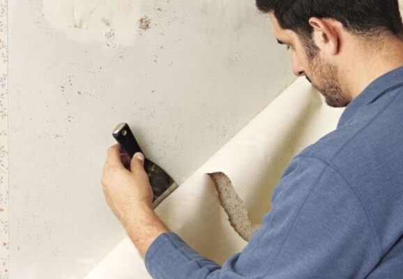 Thay thế giấy dán tường nếu mốc nghiêm trọng