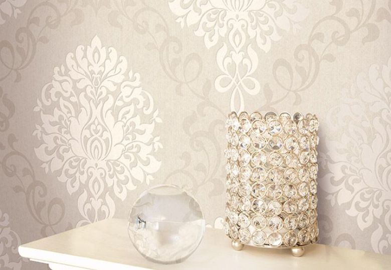 Giấy dán tường màu trắng bóng
