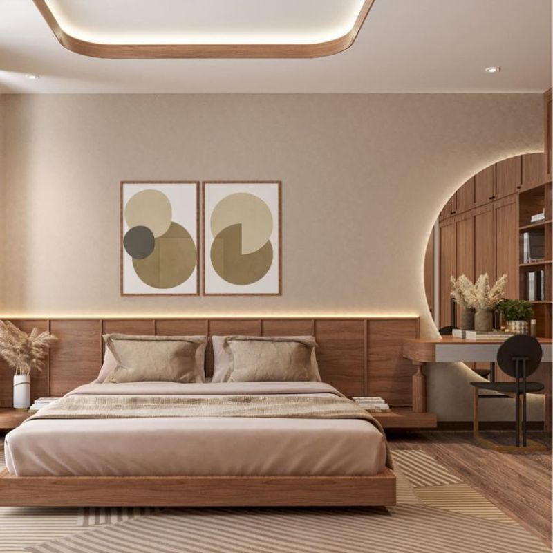 Giấy dán tường phòng ngủ vợ chồng