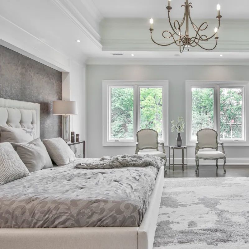 Giấy dán tường phòng ngủ màu 