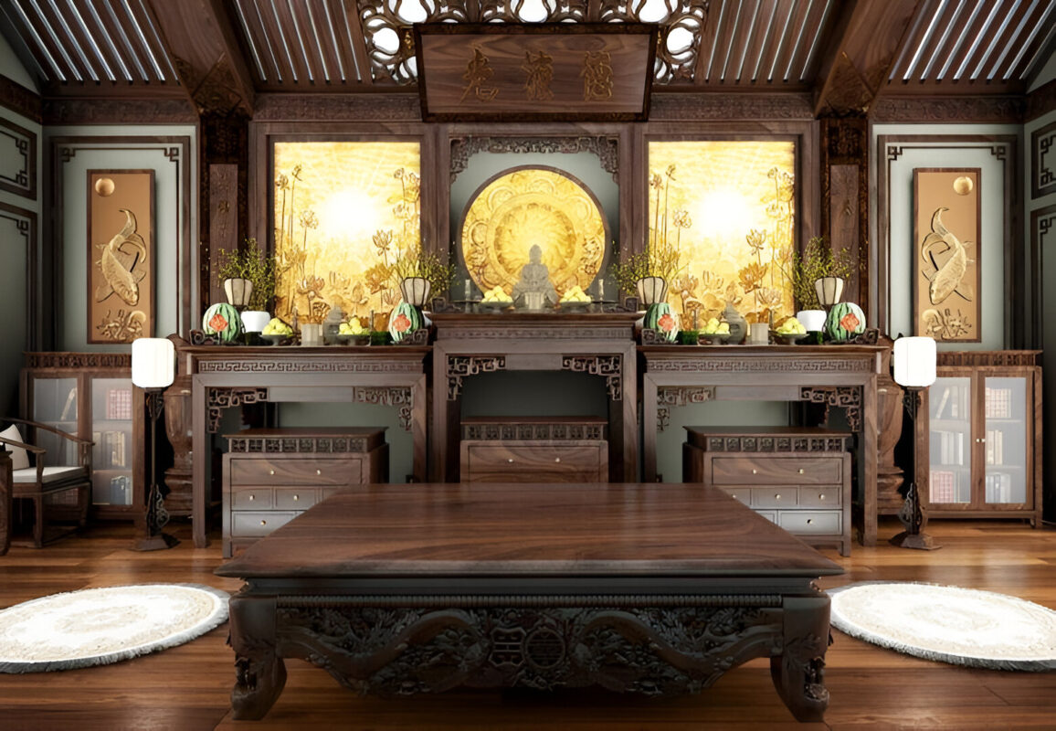 Không gian thờ tự vừa gần gũi vừa trang trọng