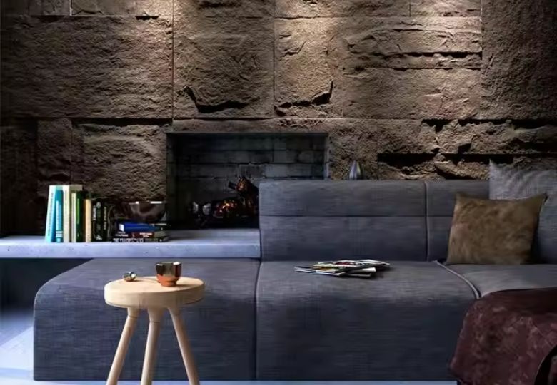 Mẫu giấy dán tường giả đá với giá thành rẻ, được nhiều người yêu thích