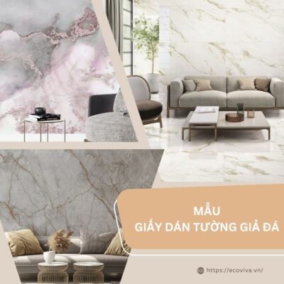 Mẫu giấy dán tường giả đá