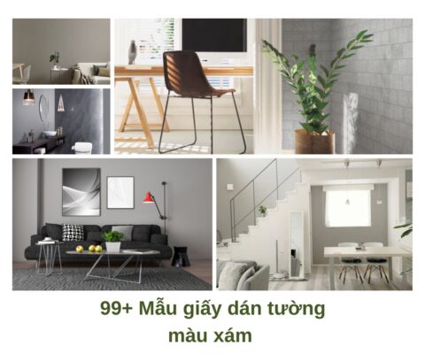 Mẫu giấy dán tường màu xám
