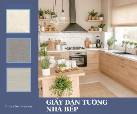 Mẫu giấy dán tường nhà bếp đẹp