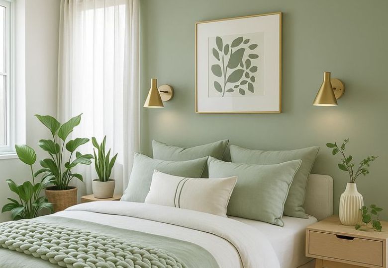 Mẫu giấy dán tường đơn giản cho phòng ngủ nhỏ hiện đại