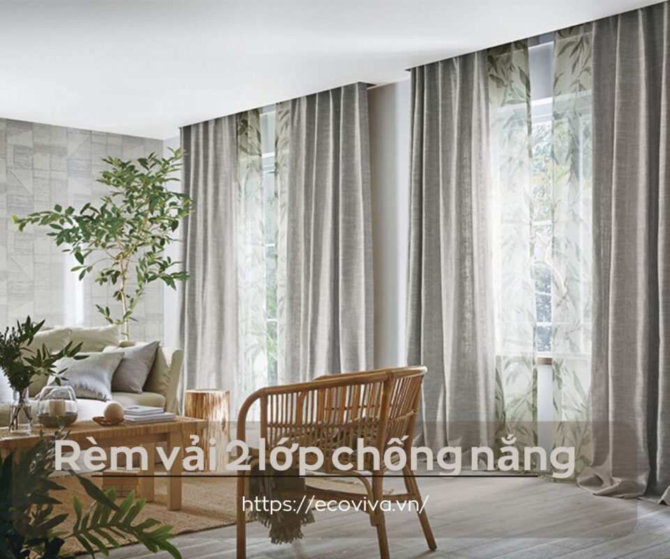 Rèm vải 2 lớp chống nắng