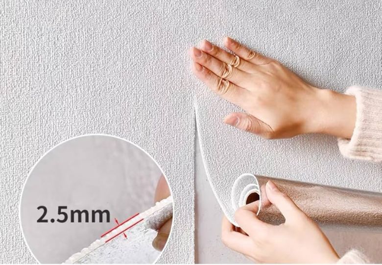 Cách dán giấy dán tường lên tường chưa sơn