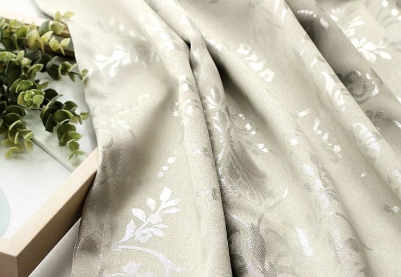 Vải may rèm gấm hoạ tiết
