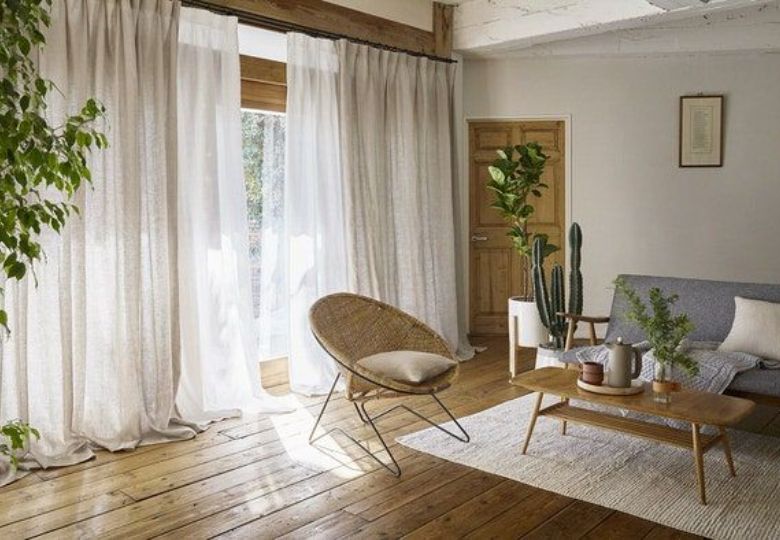 Rèm vải linen chung cư