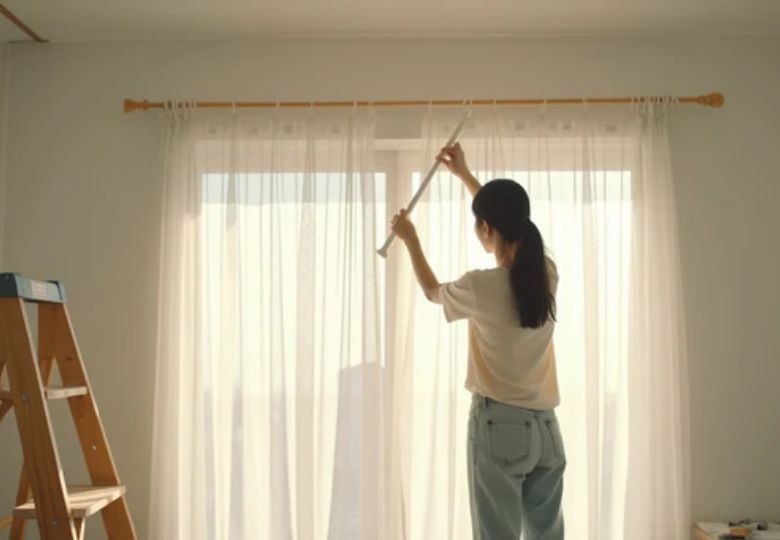 Cách lắp đặt rèm vải