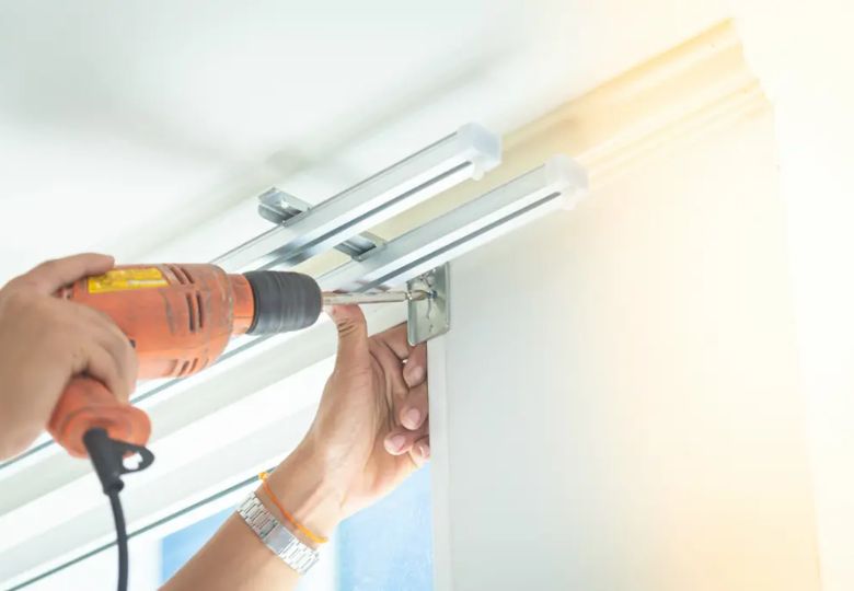 Cách lắp rèm vải 2 lớp