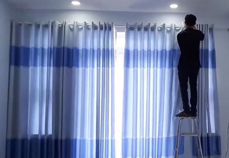 Hướng dẫn cách lắp rèm vải 2 lớp