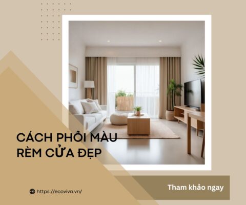 Cách phối màu rèm cửa