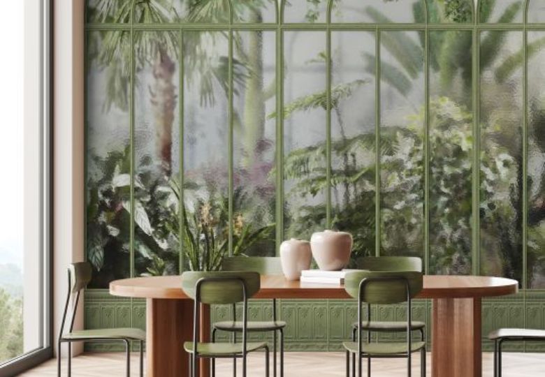 Giấy dán tường quán cafe