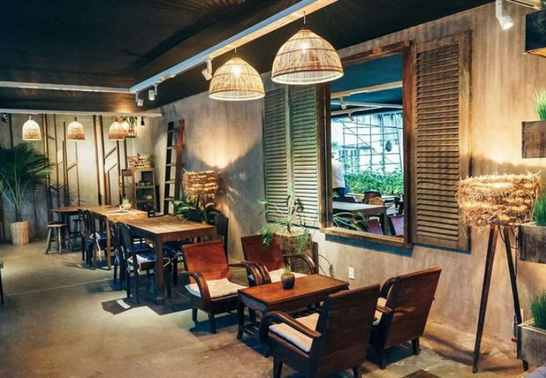Giấy dán tường quán cafe