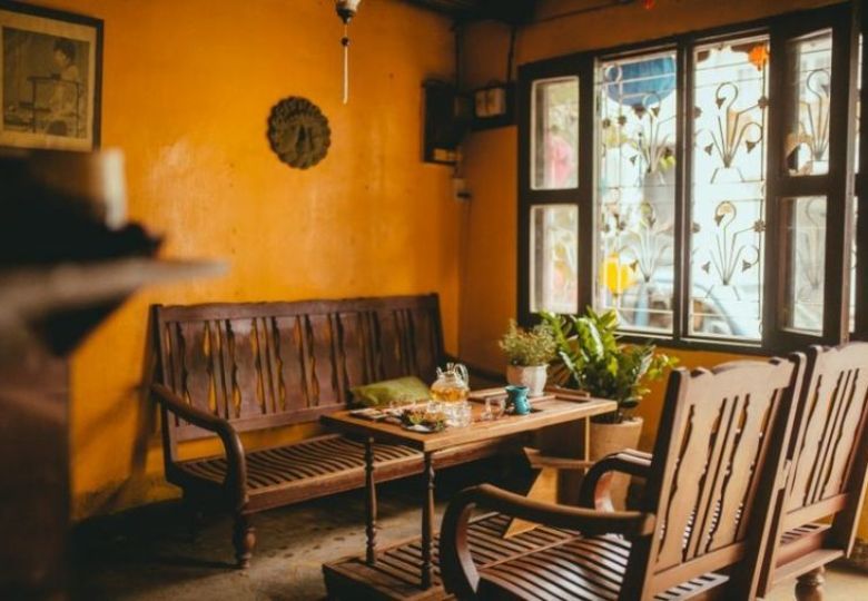 Giấy dán tường quán cafe