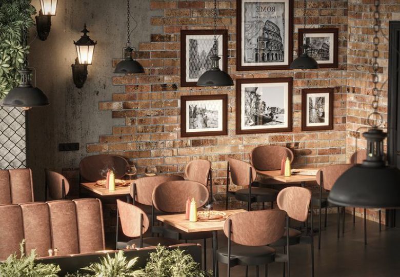 Giấy dán tường quán cafe