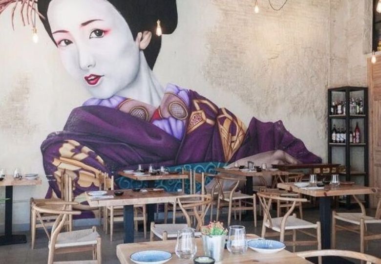 Giấy dán tường quán cafe