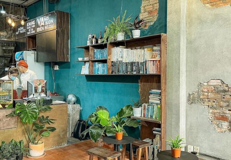 Giấy dán tường quán cafe