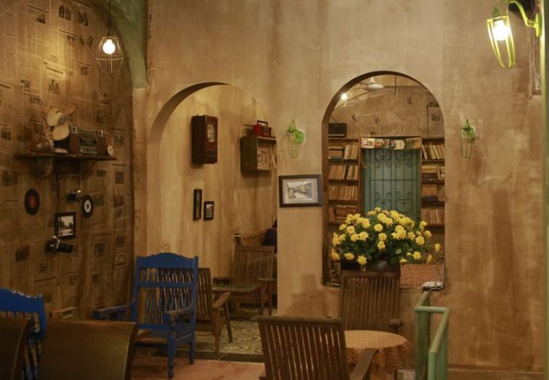 Giấy dán tường quán cafe