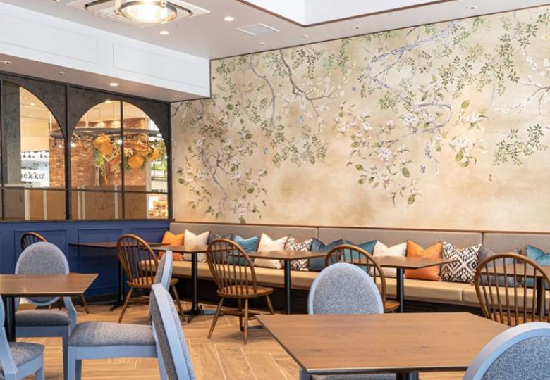 Giấy dán tường quán cafe