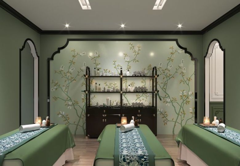 Giấy dán tường spa