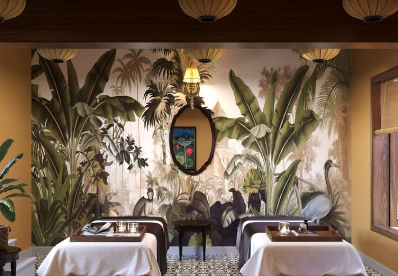 Giấy dán tường spa