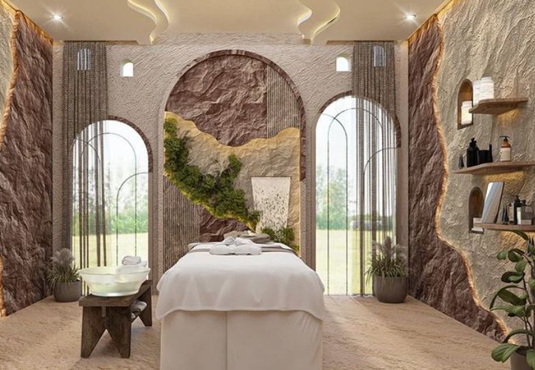 Giấy dán tường spa