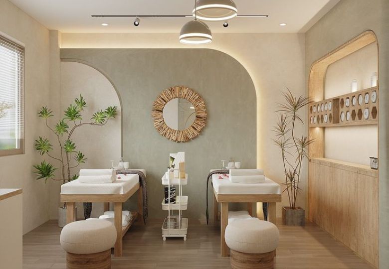 Giấy dán tường spa
