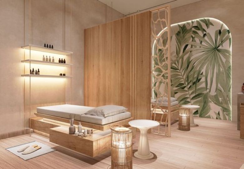 Giấy dán tường spa