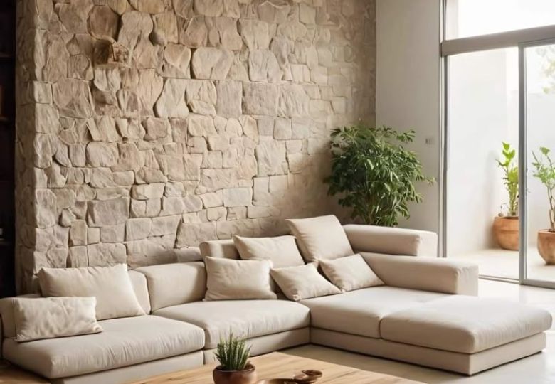 Giấy dán tường vân đá