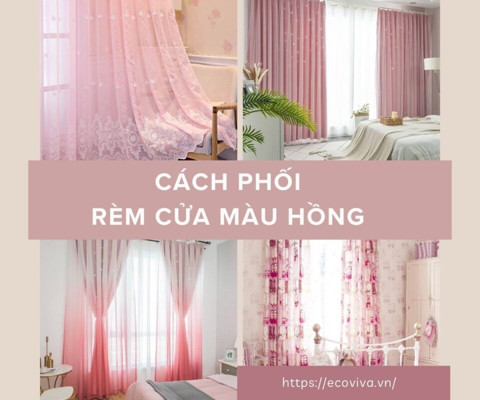 Rèm cửa màu hồng