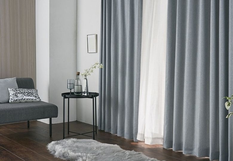Rèm cửa màu xám xanh