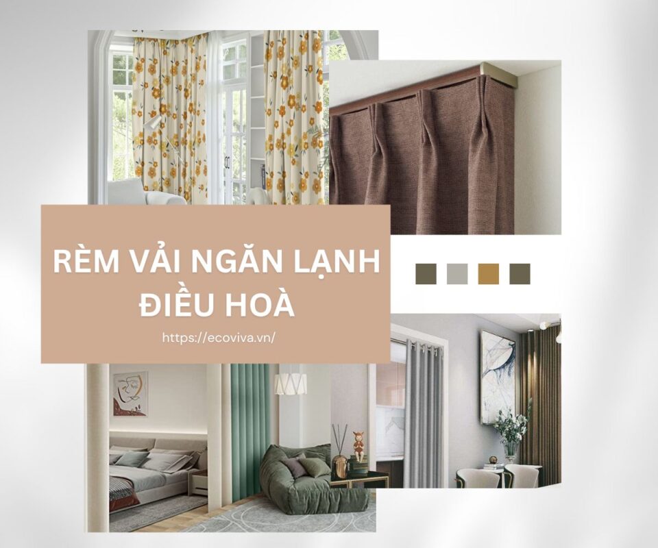 Mẫu rèm vải ngăn lạnh điều hòa