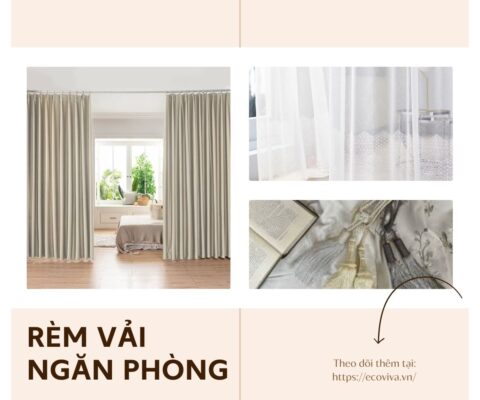 Mẫu rèm vải ngăn phòng