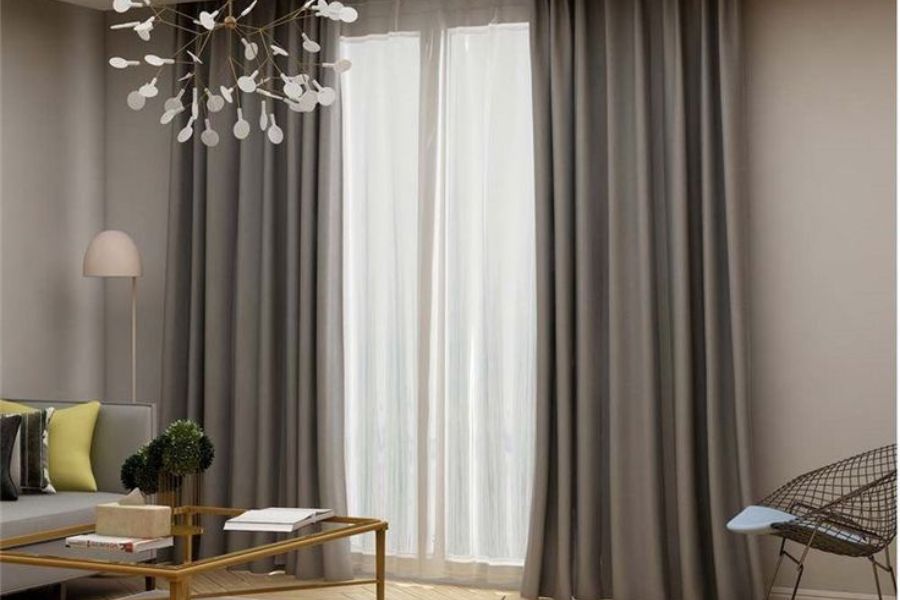 Rèm cửa làm từ vải thô tự nhiên, thân thiện với môi trường