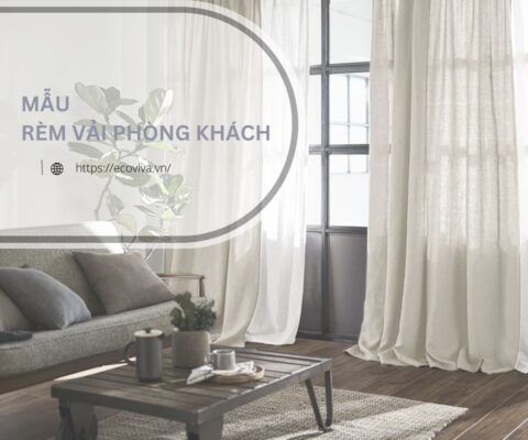 Mẫu rèm vải phòng khách