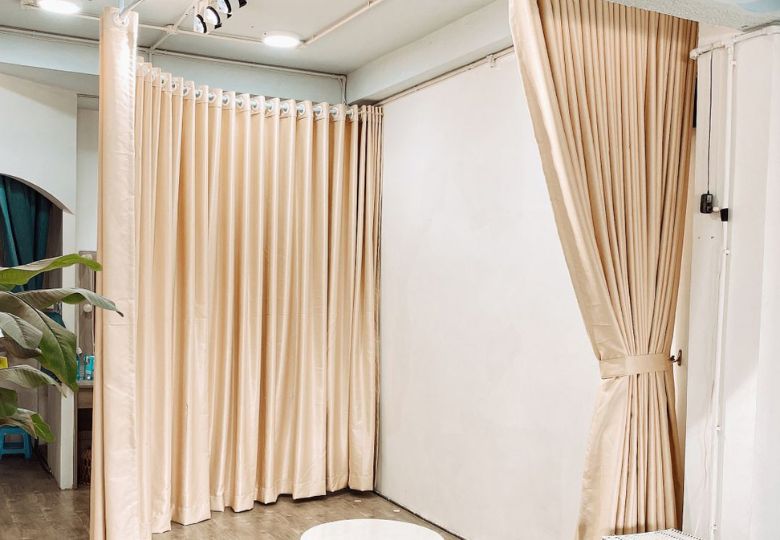 Rèm vải phòng thử đồ