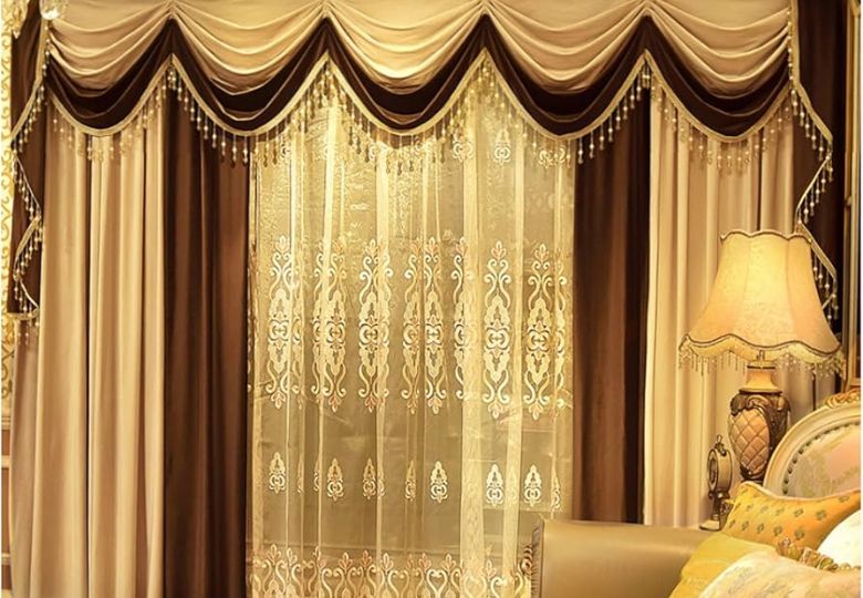 Rèm cửa tân cổ điển phong cách châu Âu mềm mại và tinh tế