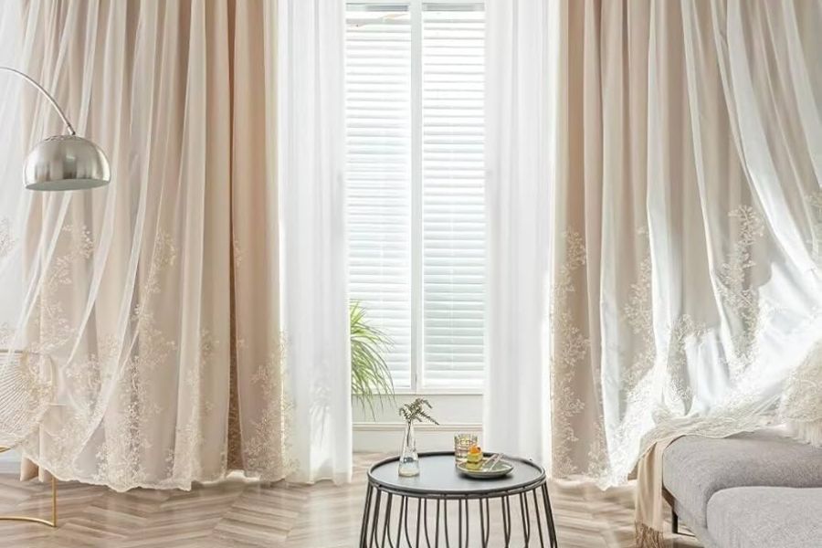 Vải may rèm 3 lớp