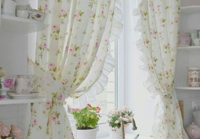 Rèm cửa vintage vải lụa