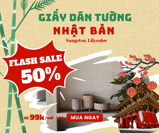 Sale sập sàn giấy dán tường Nhật Bản