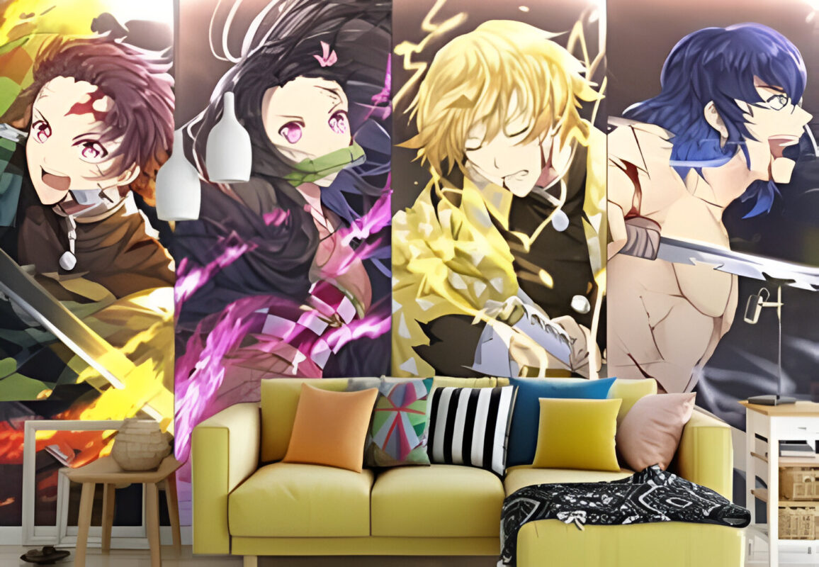 Giấy dán tường anime Nhật Bản với hình ảnh sắc nét và ấn tượng