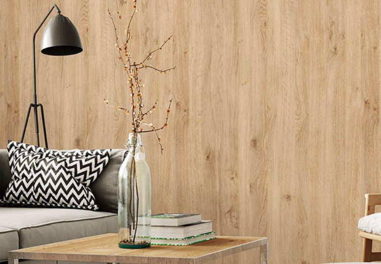 Giấy dán tường vân gỗ sồi