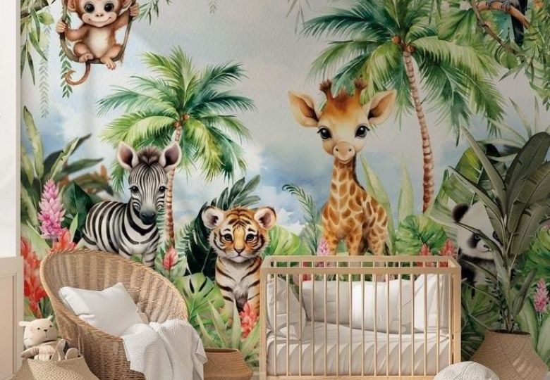 Tranh dán tường phòng ngủ 3D họa tiết thiên nhiên
